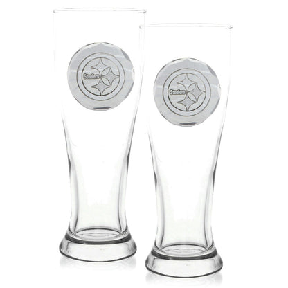 Pittsburgh Steelers 2-Piece Pilsner Glass Set (Aluminum)