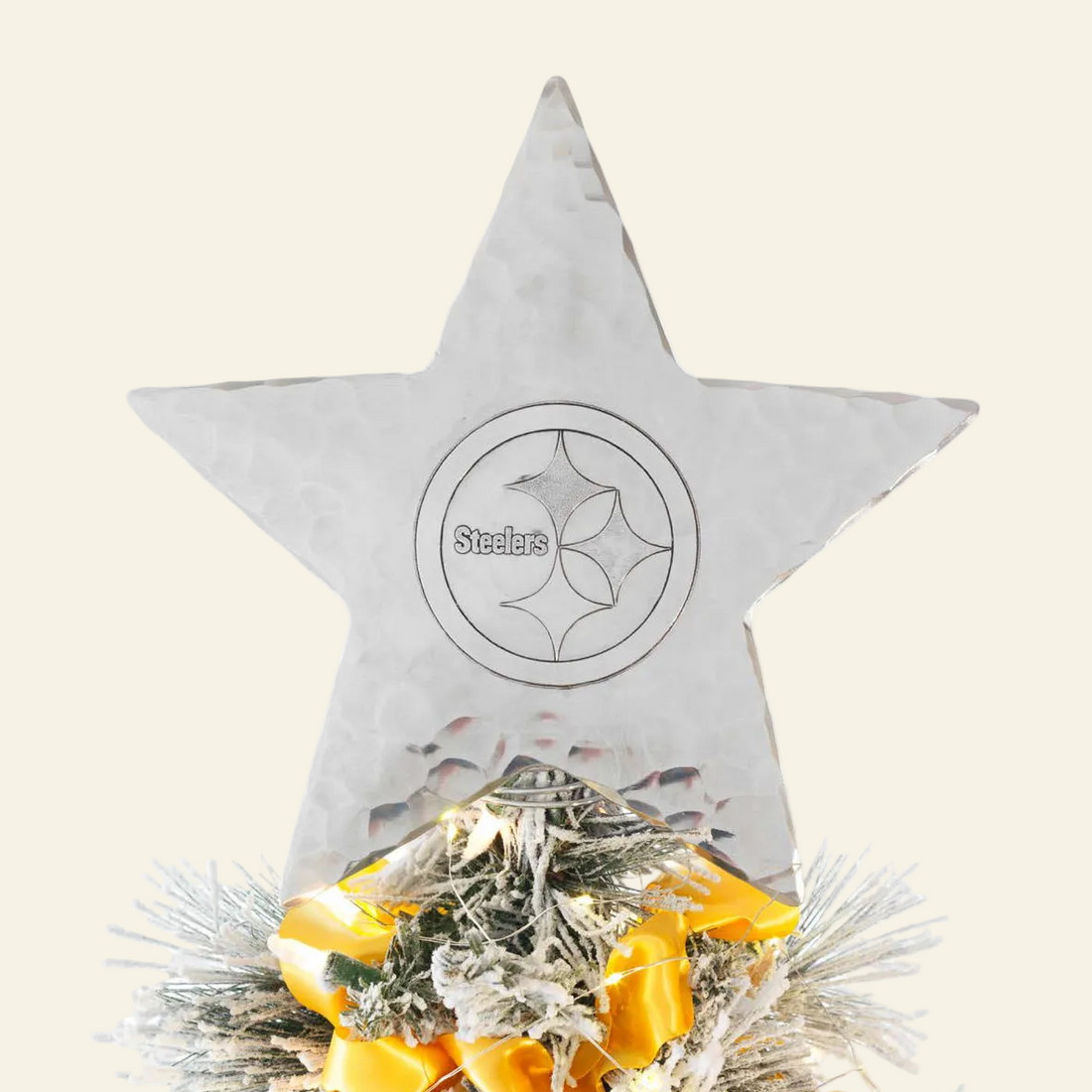 Pittsburgh Steelers Star Tree Topper (Aluminum)
