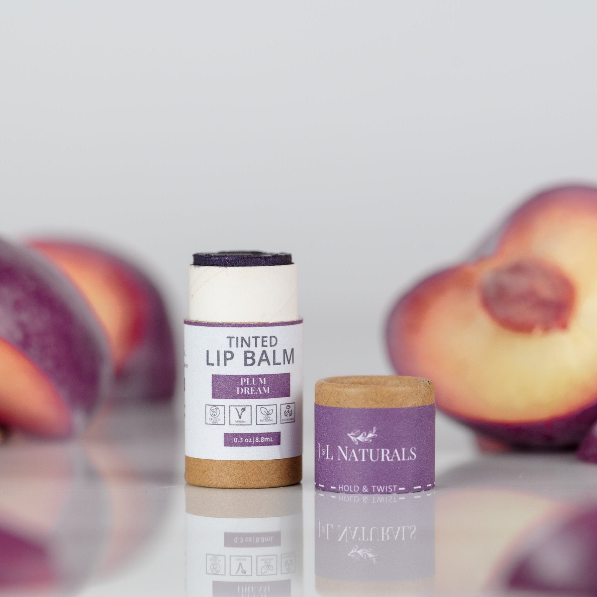 J&amp;L Naturals Lip Care Plum Dream Tinted Lip Balm Bundle (5-Pack)