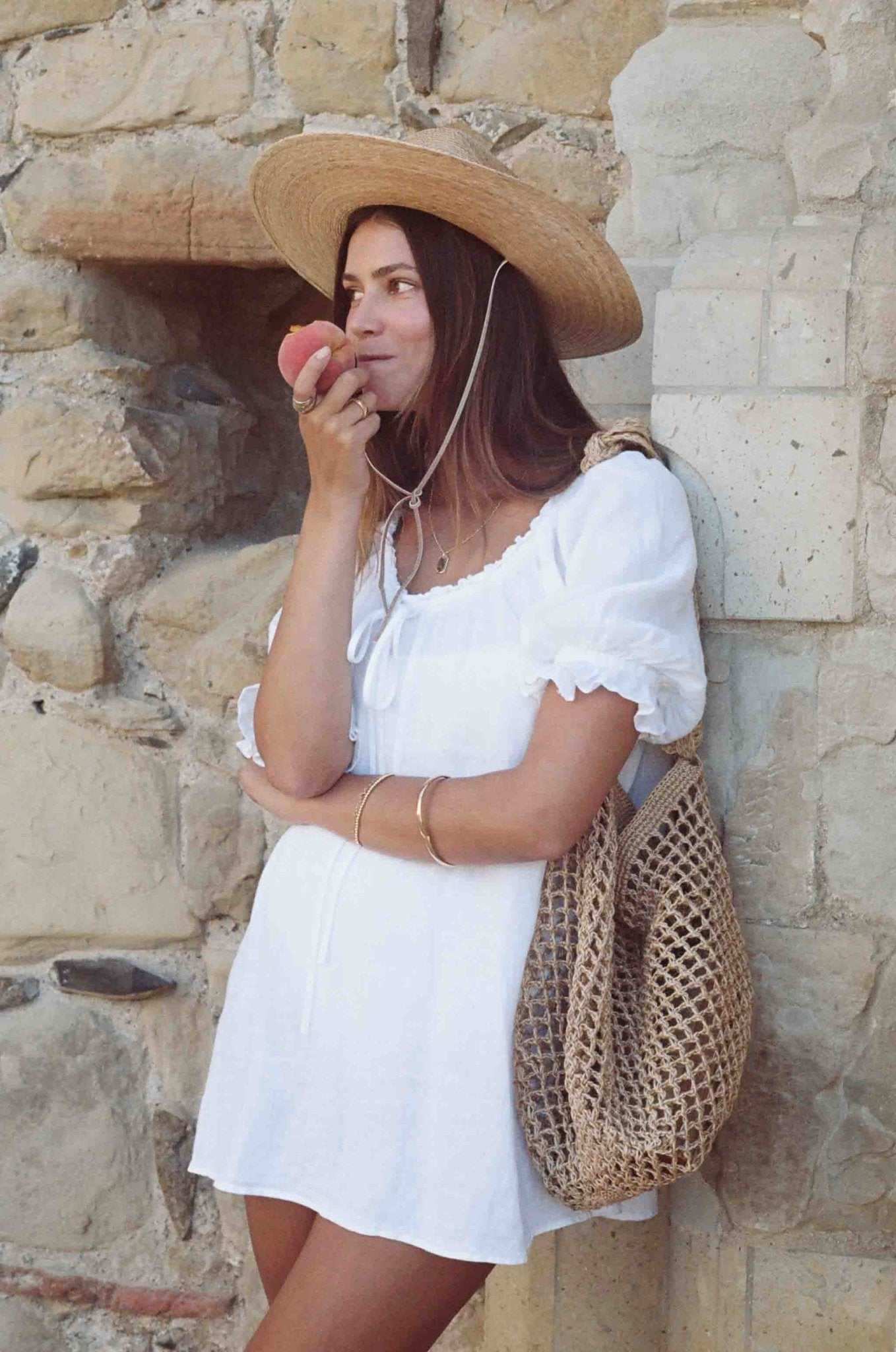 Portofino Dress - White Linen