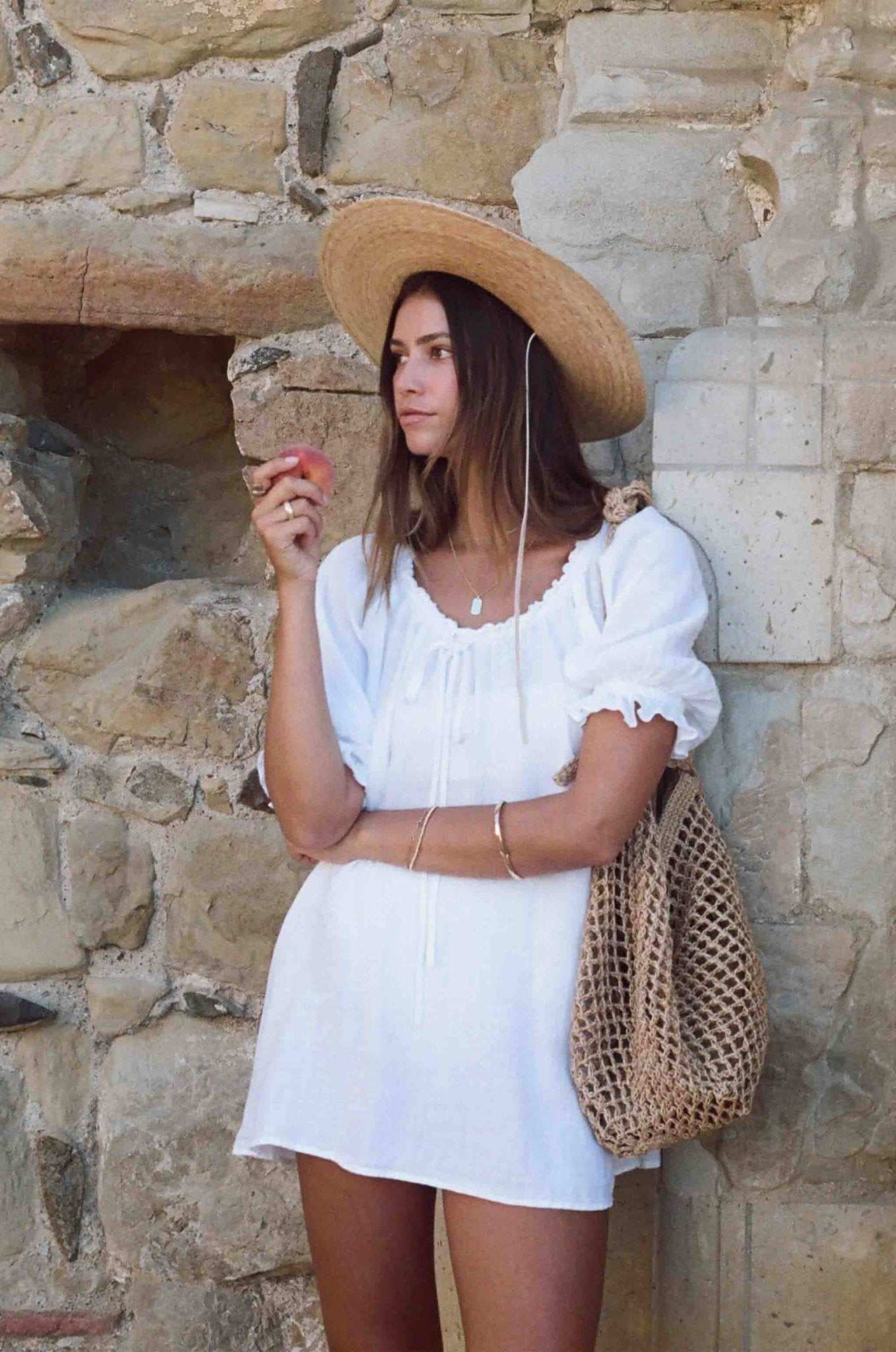 Portofino Dress - White Linen
