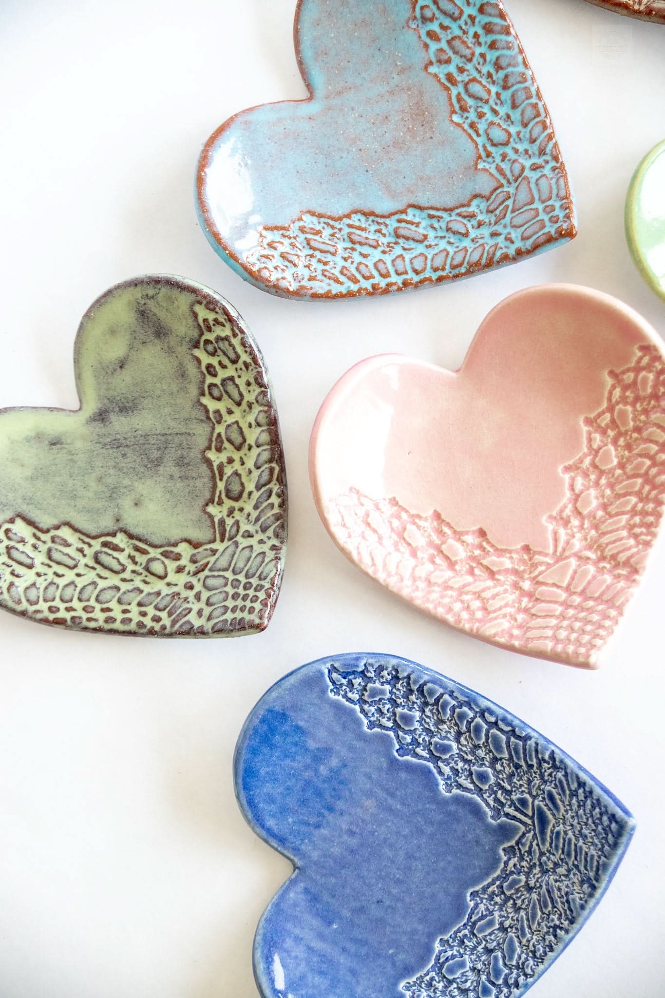 prodigalpottery Ceramic Heart Ring Dish Without Gold