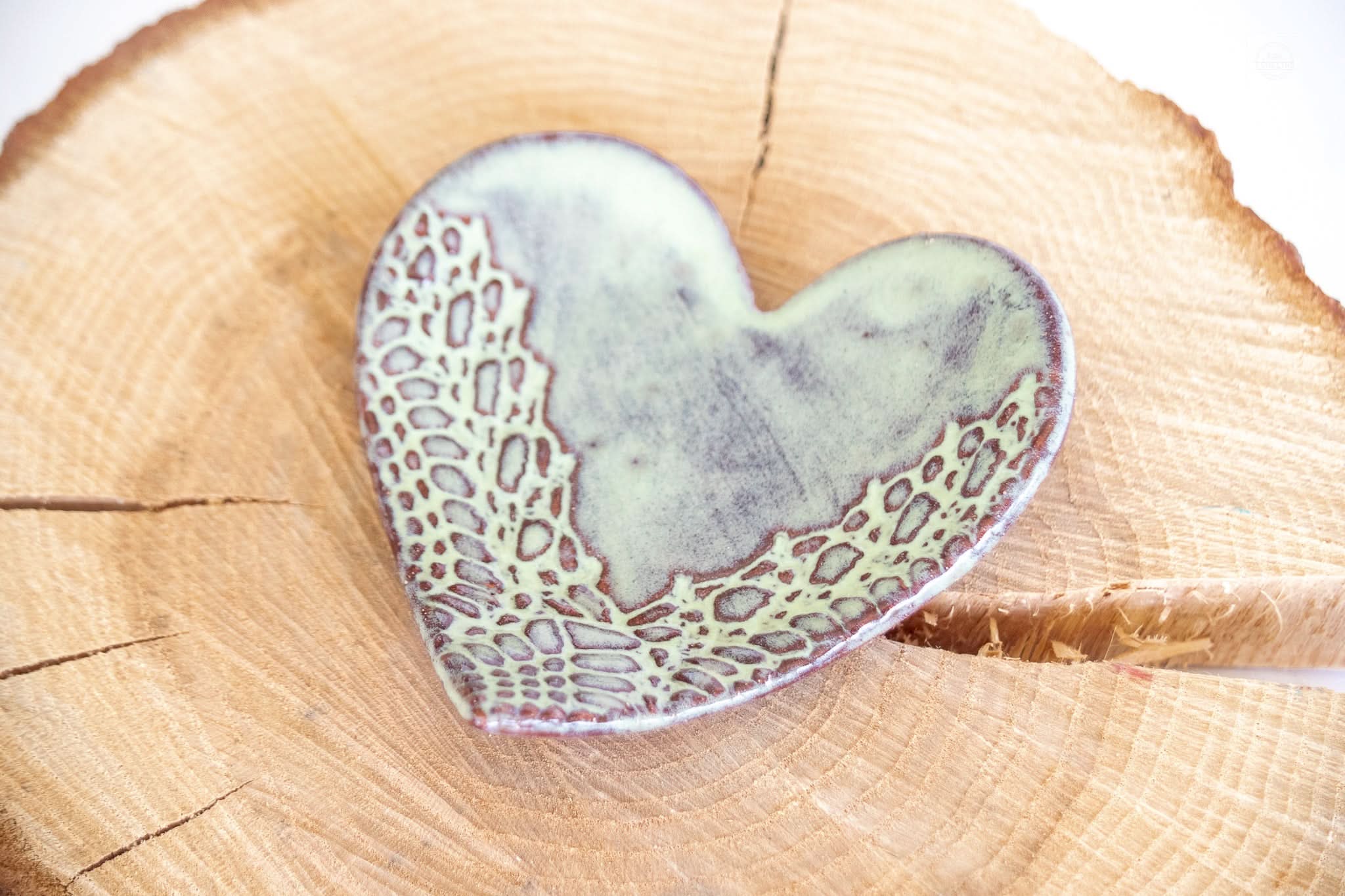 prodigalpottery Ceramic Heart Ring Dish Without Gold