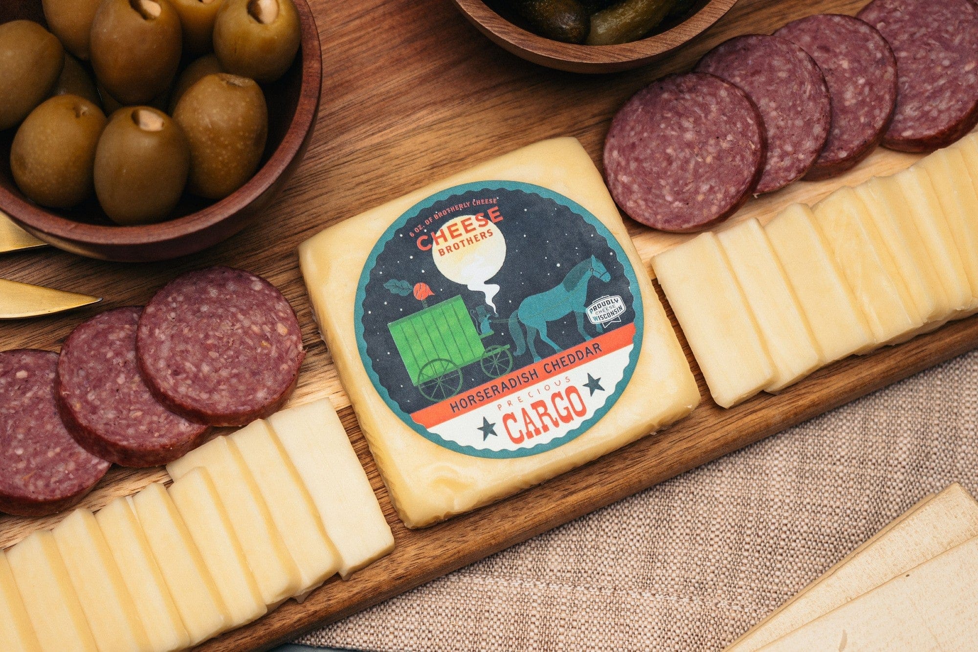Cheese Brothers, Inc. Cheddar Cheese "Precious Cargo" Horseradish Cheddar