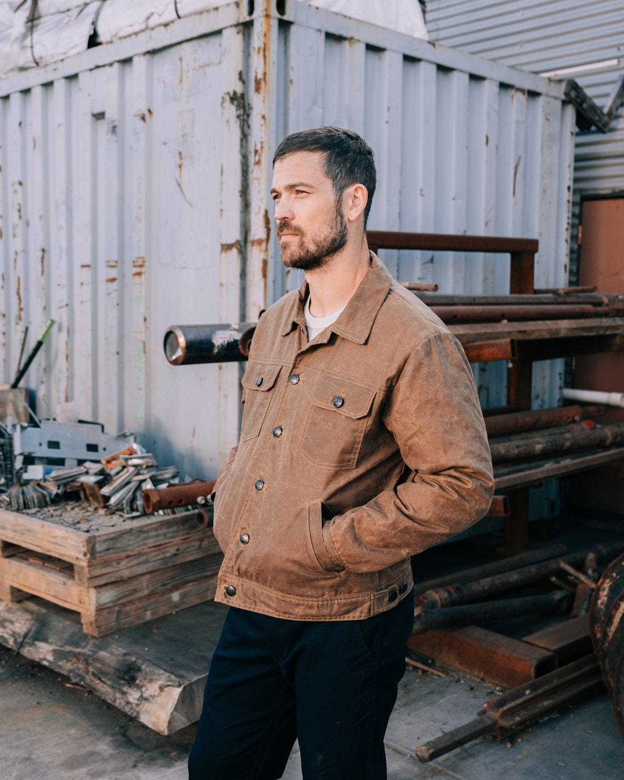 Devium Jacket Deadeye Waxed Canvas Trucker Jacket