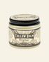 Tallow Balm jar with black and white label on a white background