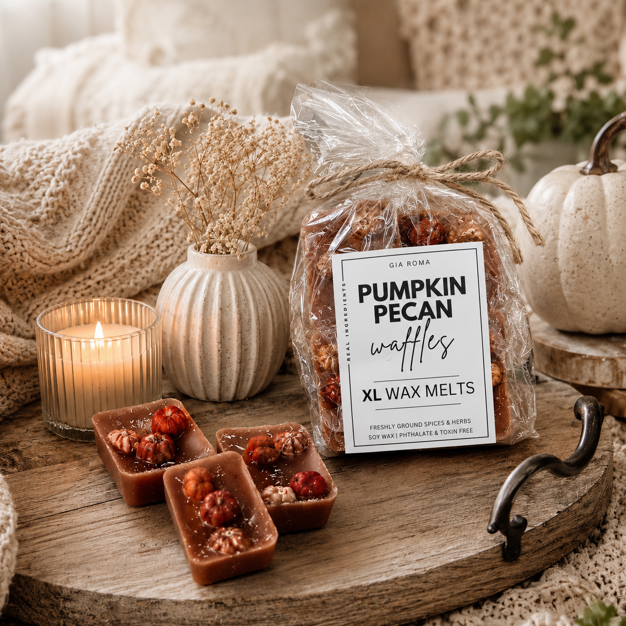 Pumpkin Pecan Waffles