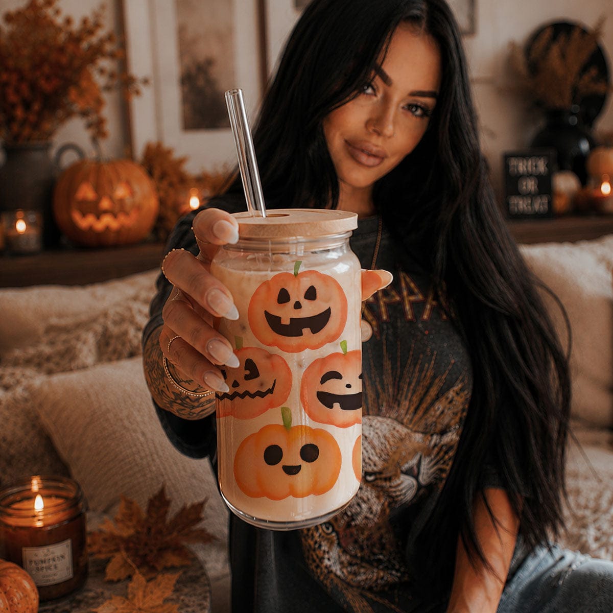 Gia Roma Travel Mug, Coffee Cup, Drinkware Pumpkins 20oz