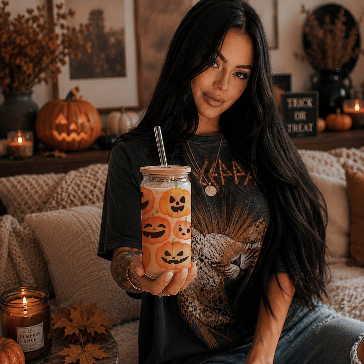 Gia Roma Travel Mug, Coffee Cup, Drinkware Pumpkins 20oz
