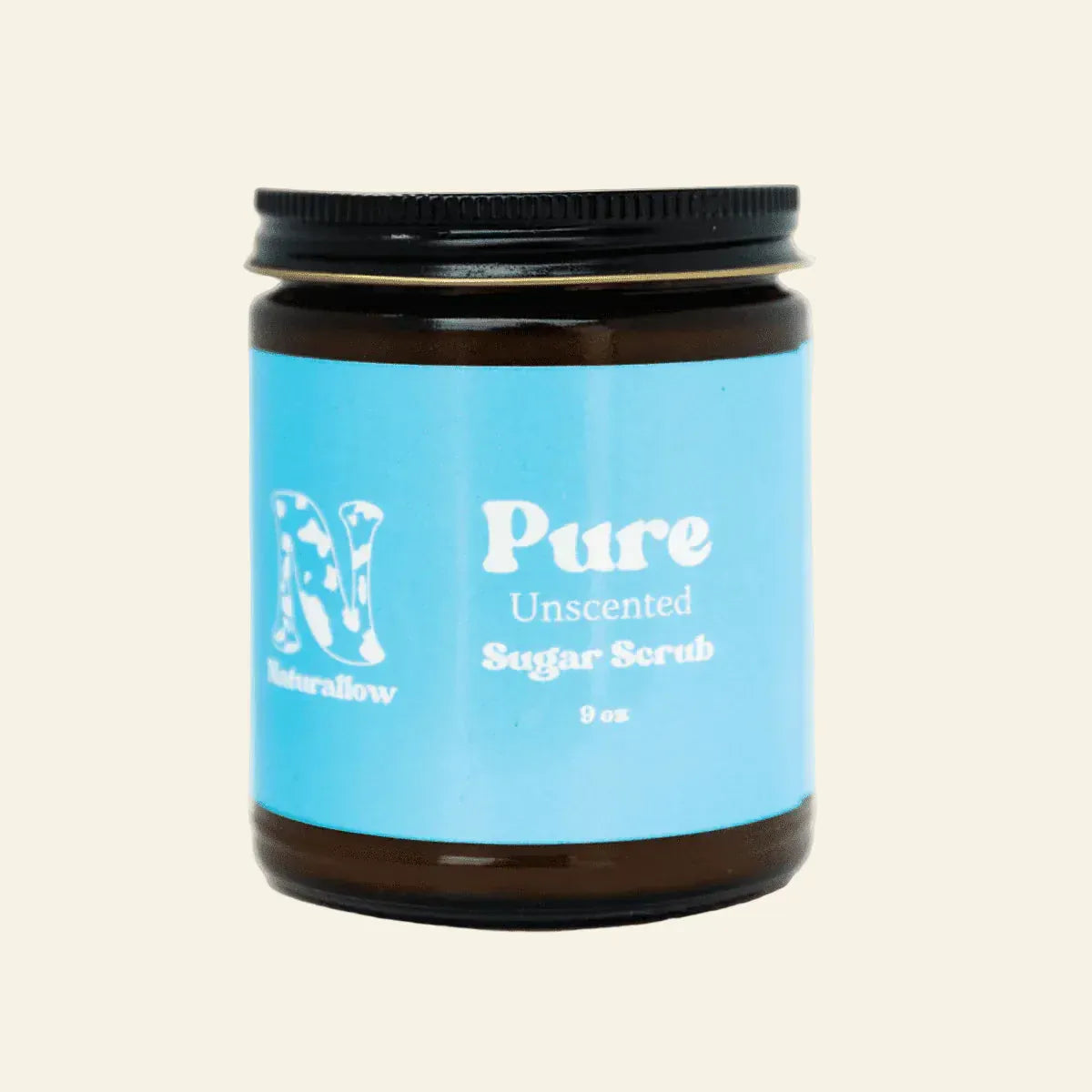 Naturallow Pure/Unscented Sugar Scrub Sugar Tallow Body Scrub | 9.9 oz