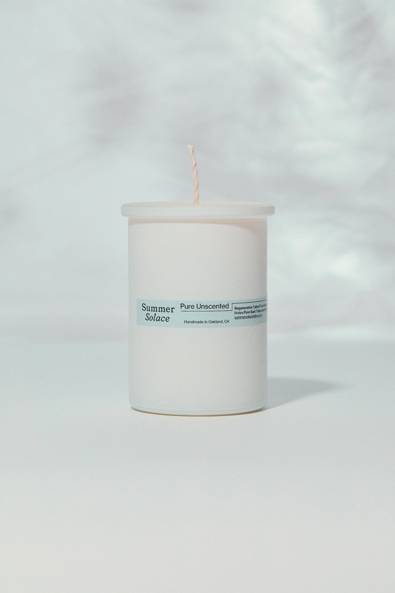 Pure Unscented Tallow Candle – Regenerative Suet &amp; Beeswax | 6 oz - My American Goods