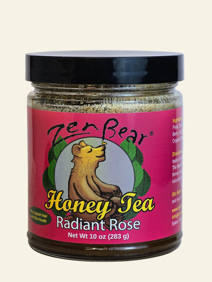 Radiant Rose Honey Tea – Organic Rose Hip &amp; Hibiscus Blend for Glow &amp; Calm (10 oz)