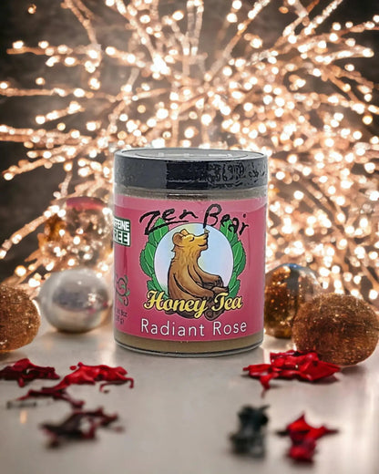 Radiant Rose Honey Tea – Organic Rose Hip &amp; Hibiscus Blend for Glow &amp; Calm (10 oz)
