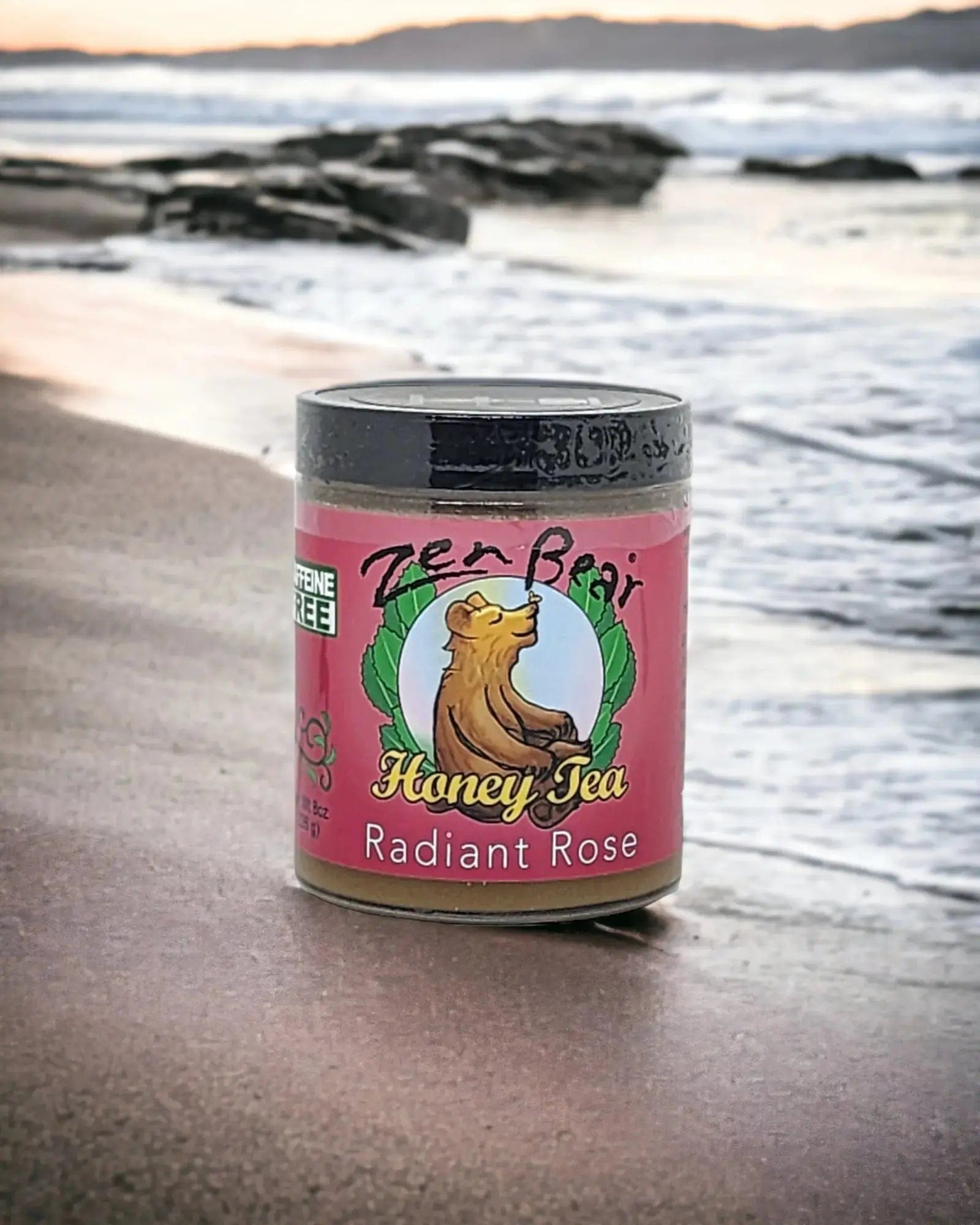 Zenbear Honey Tea simple Radiant Rose Honey Tea – Organic Rose Hip &amp; Hibiscus Blend for Glow &amp; Calm (10 oz)