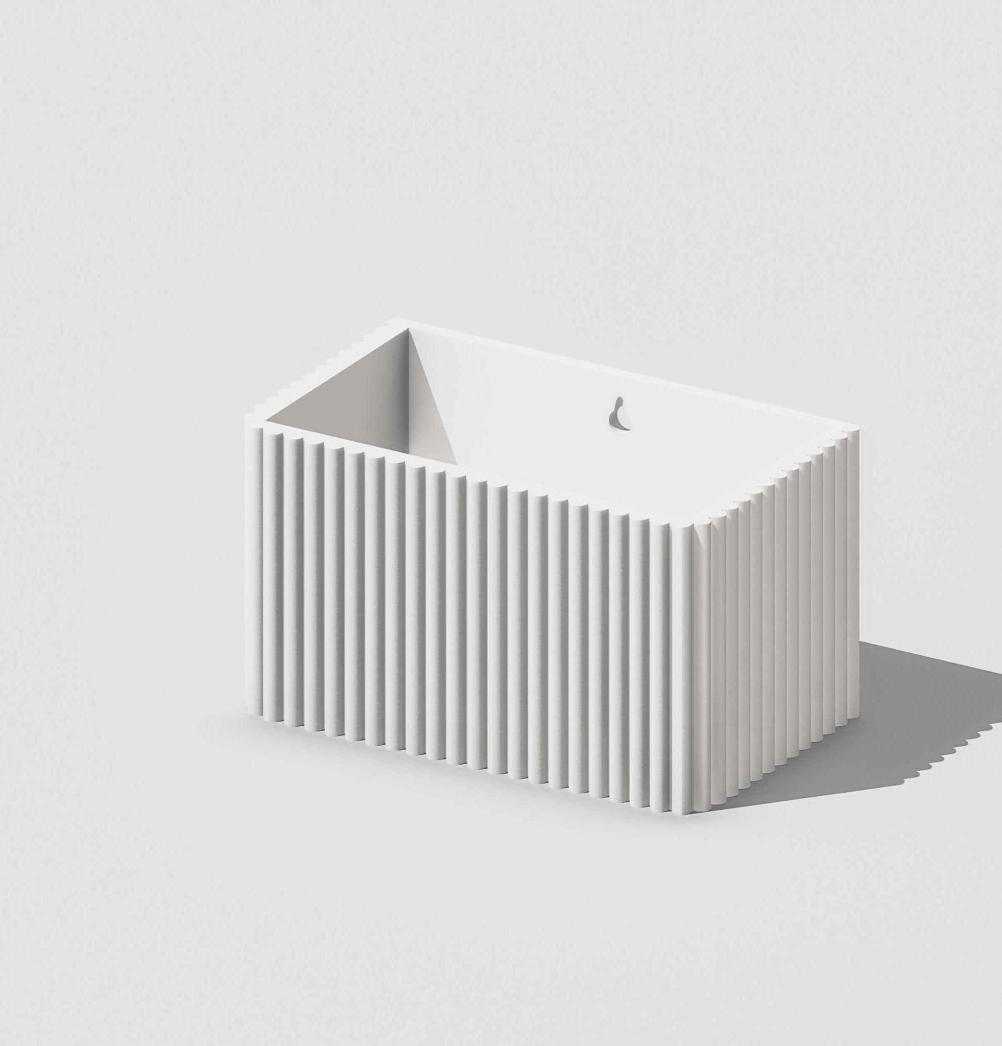 Rosebud HomeGoods Wall Planter Ribbed Wall Planter, Rectangle