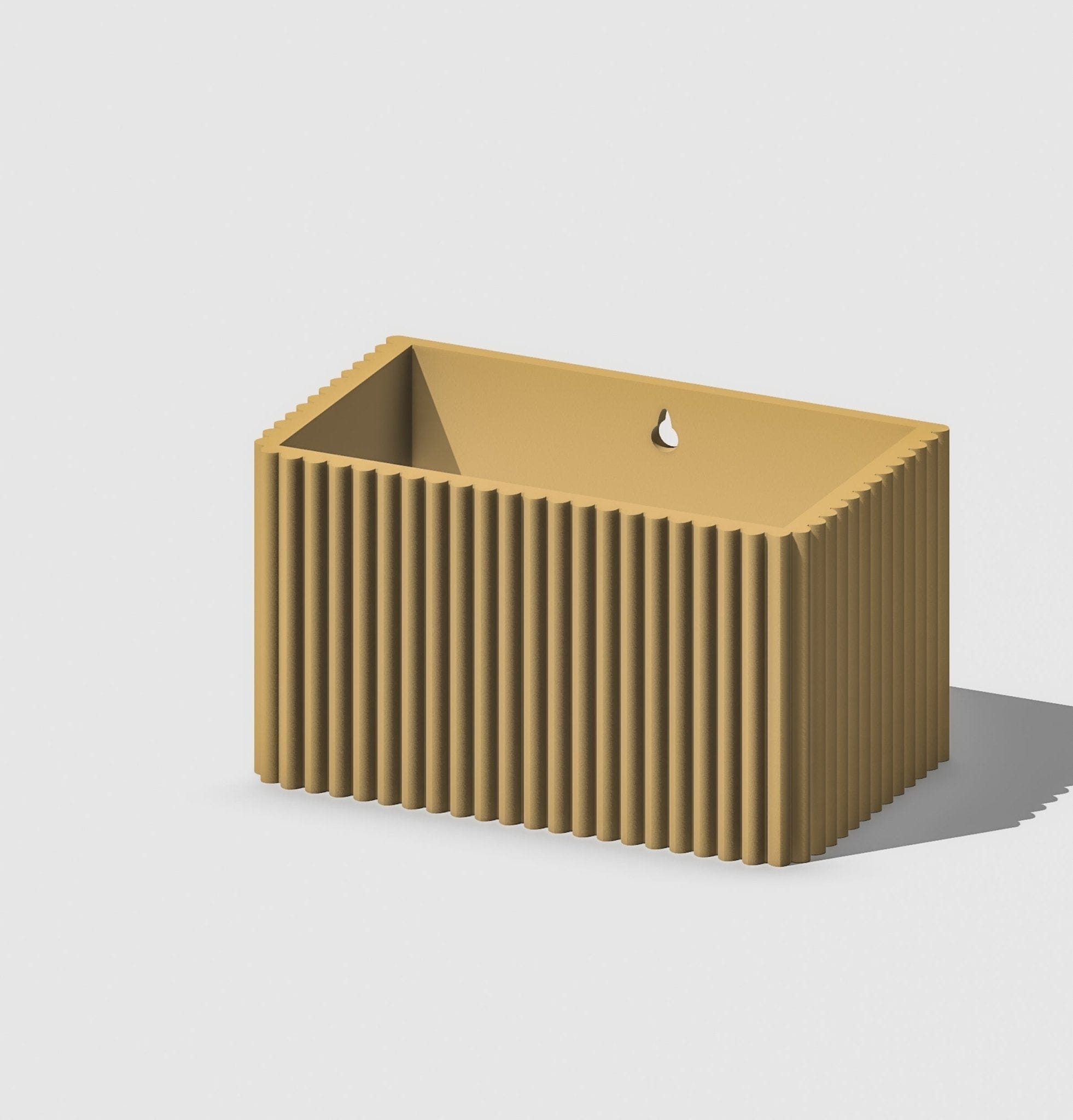 Rosebud HomeGoods Wall Planter Ribbed Wall Planter, Rectangle