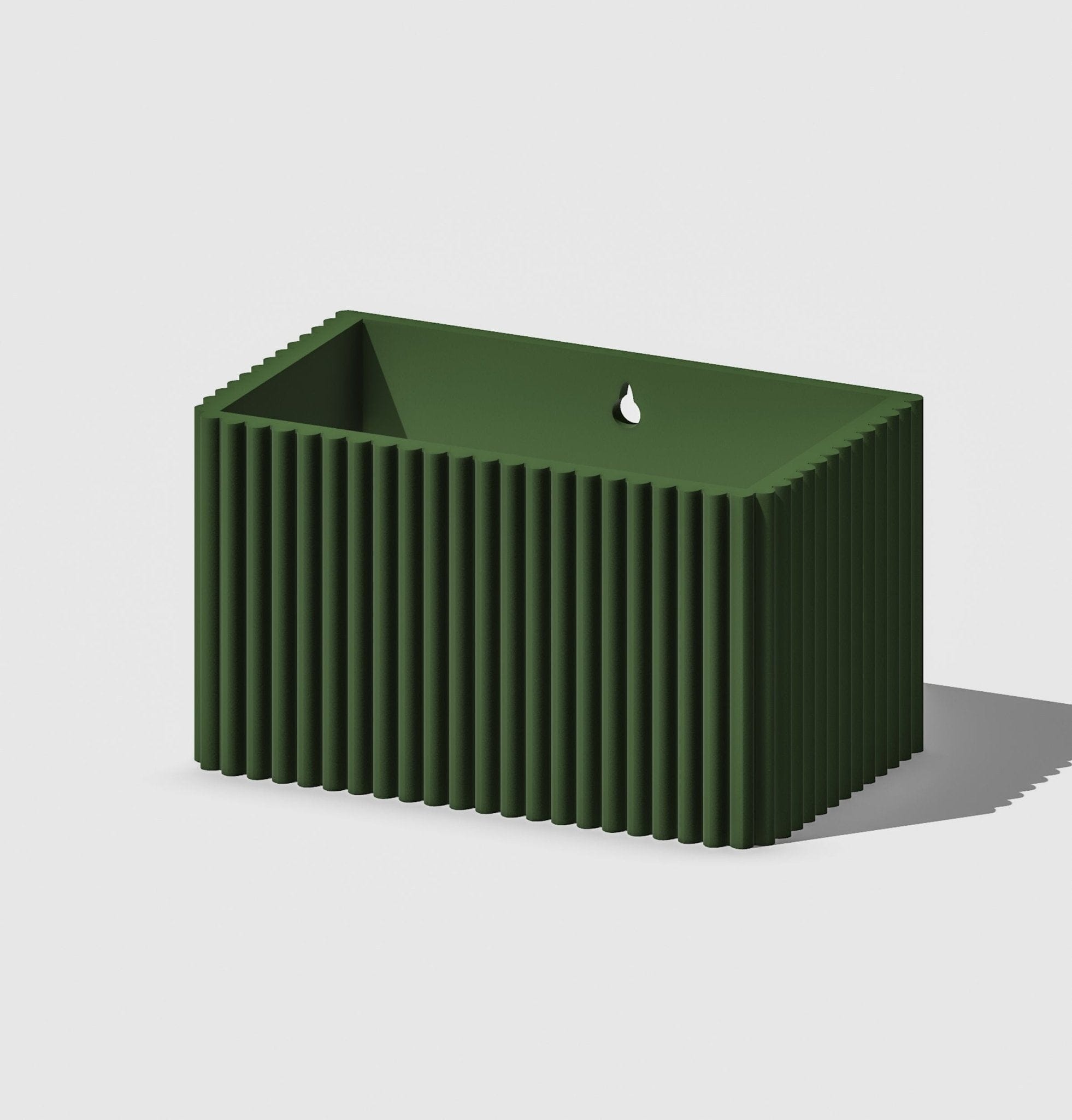 Rosebud HomeGoods Wall Planter Ribbed Wall Planter, Rectangle
