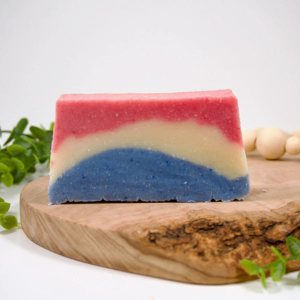 Red, White, & Blueberry Bar Soap - My American Goods