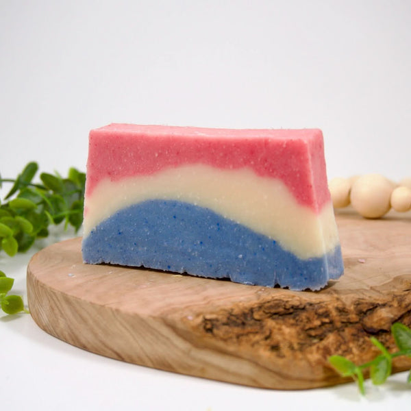 Red, White, & Blueberry Bar Soap - My American Goods