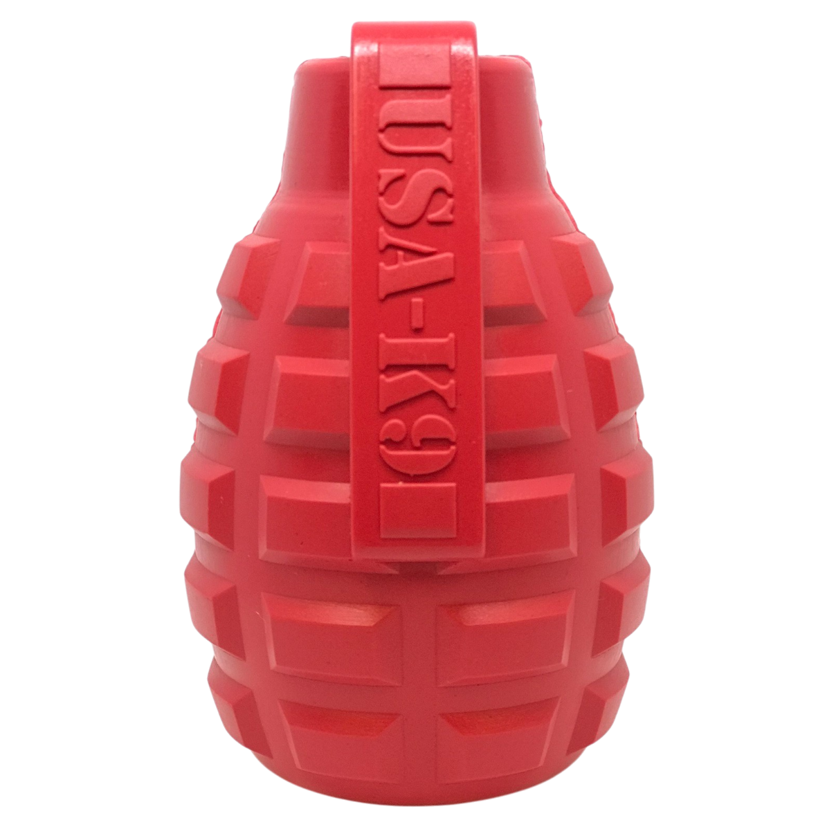 USA-K9 Grenade Rubber Dog Chew Toy | K9 Handler eDispenser Toy | Red &amp; Blue | USA Made
