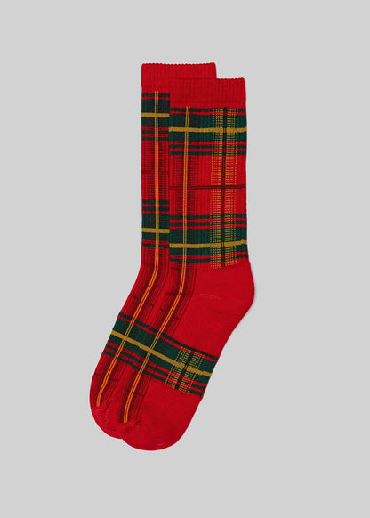 American Trench Socks red / One Size The McCallister Plaid Sock