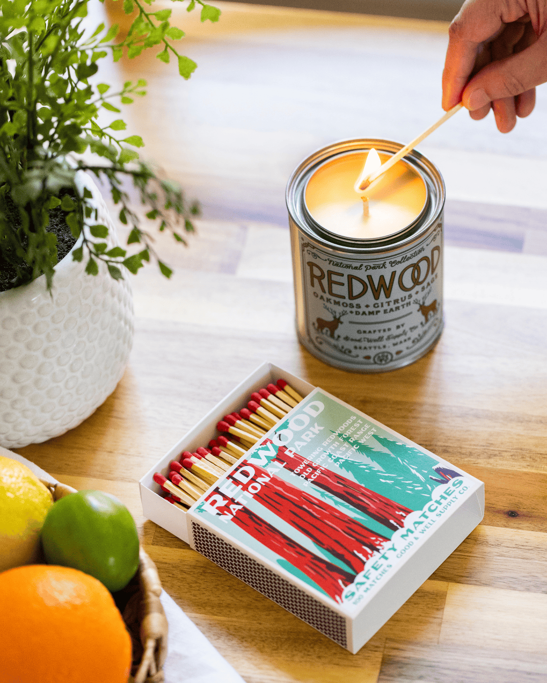Good &amp; Well Supply Co. Redwood Vintage National Park Cabin Matches