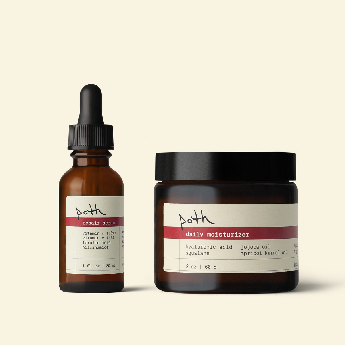 The Repair Set: repair serum + lipid gel cream moisturizer