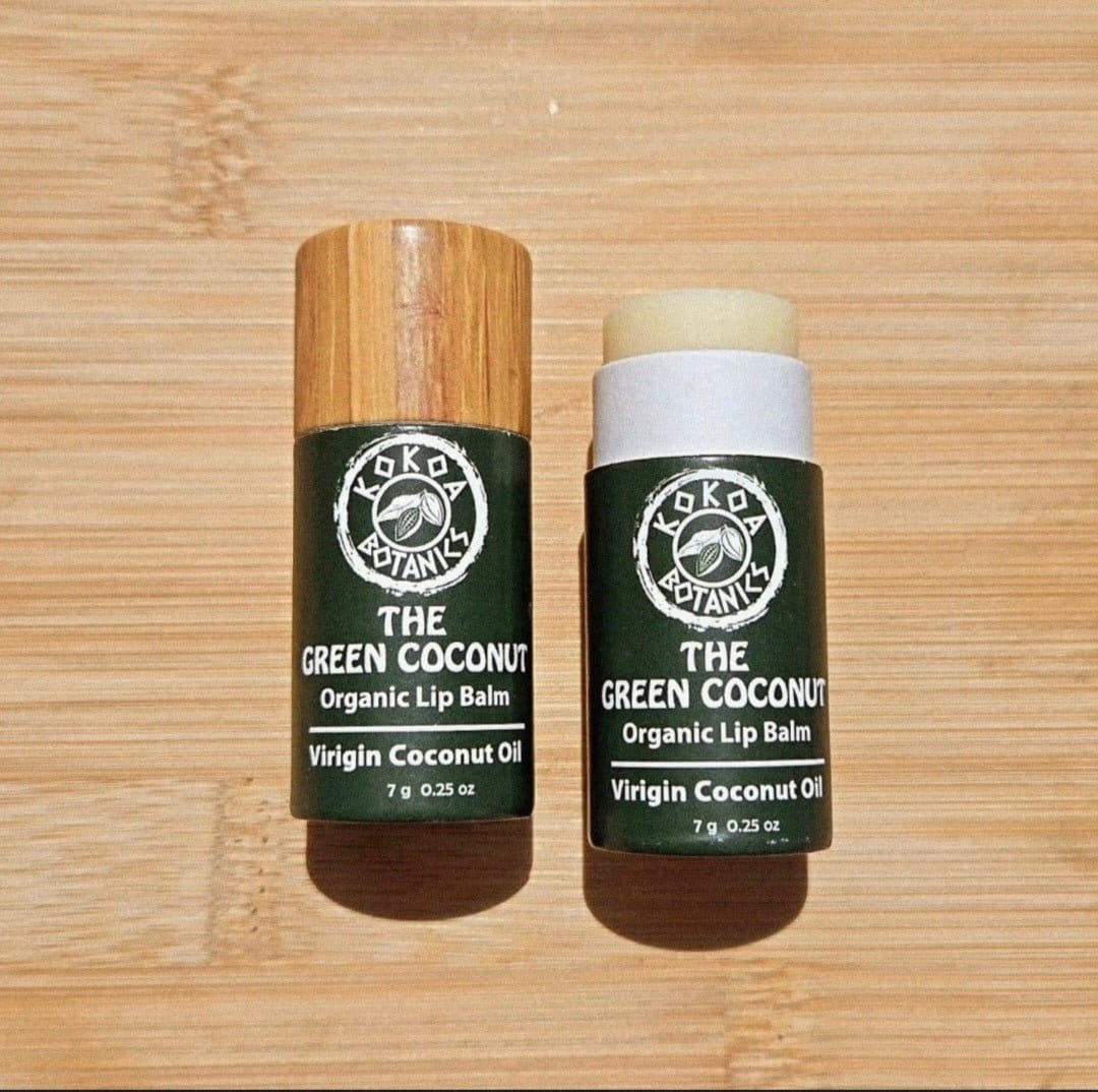 KOKOA BOTANICS Lip Balms &amp; Treatments Organic Coconut Oil Lip Balm - Plastic Free .25 oz