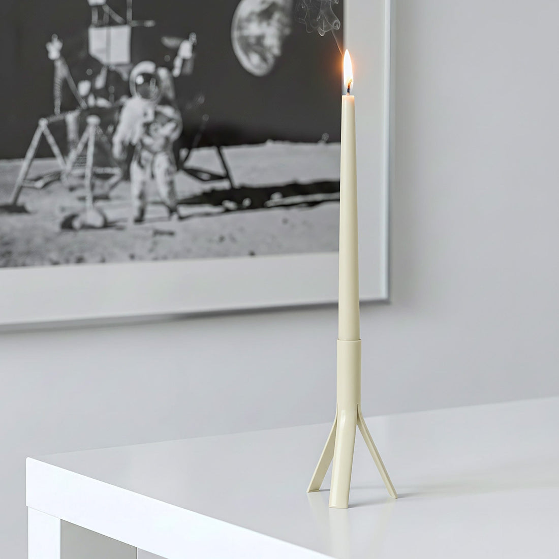 Rocket Candle Holder - Cream