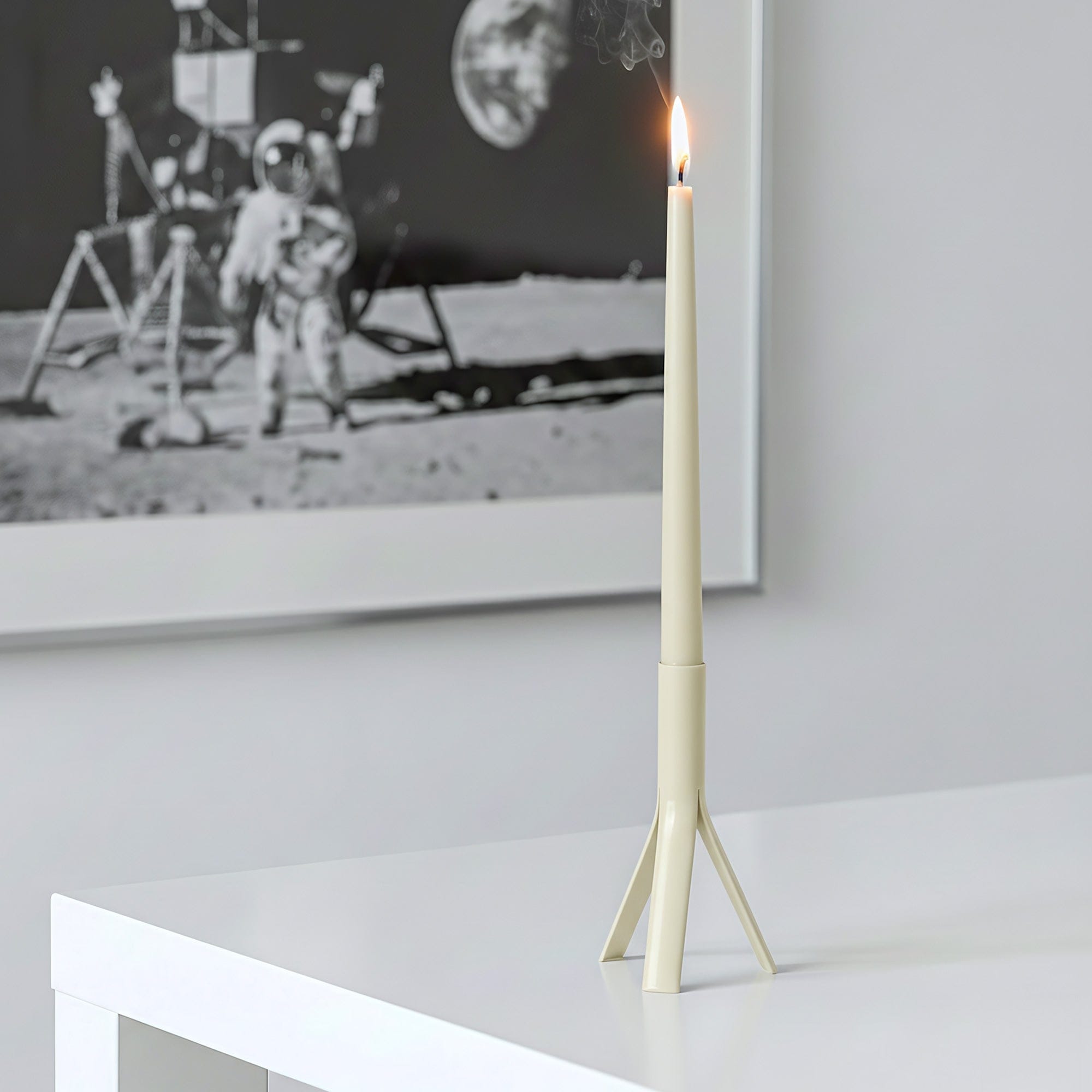 Rocket Candle Holder - Cream