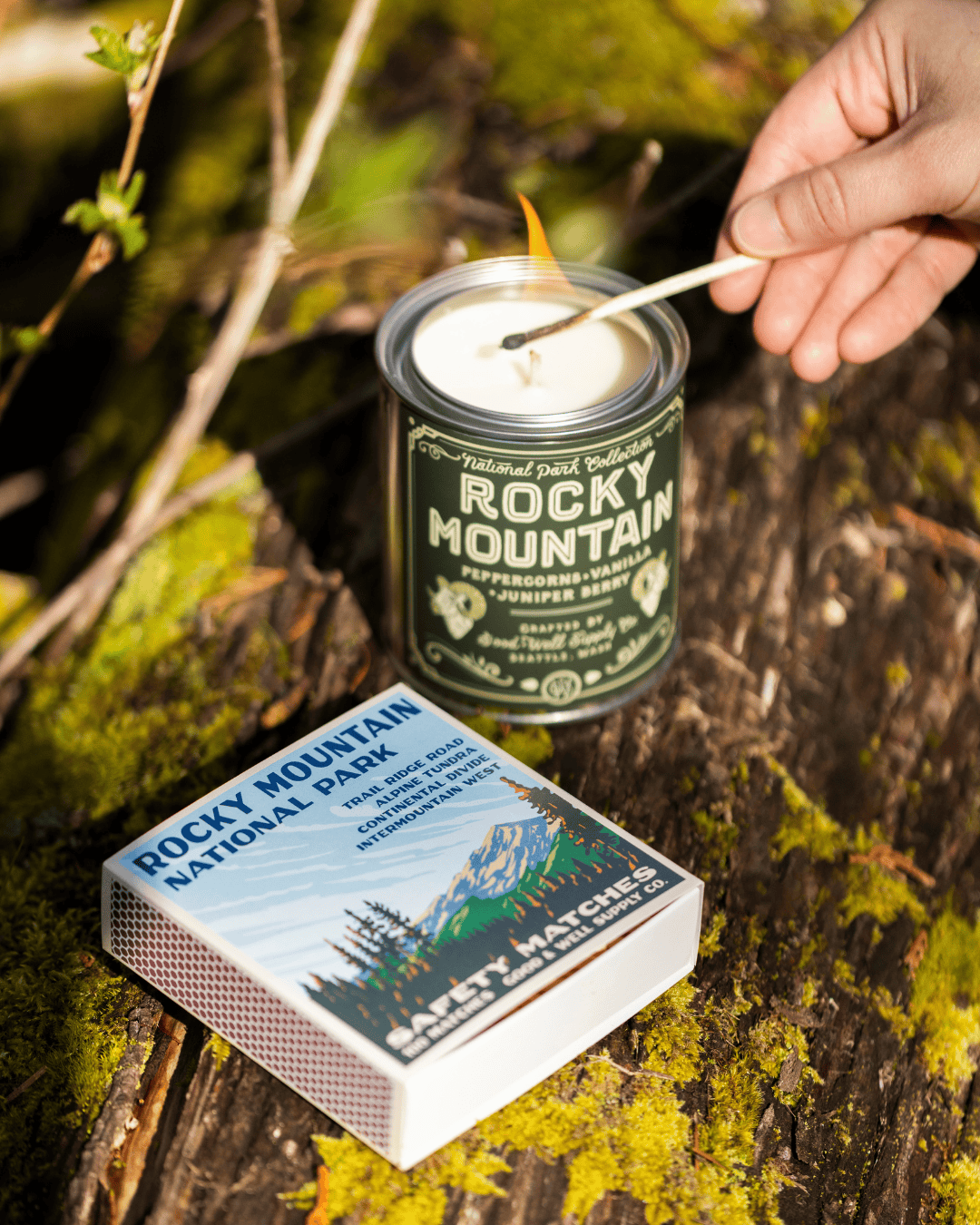 Good &amp; Well Supply Co. Rocky Mountains Vintage National Park Cabin Matches