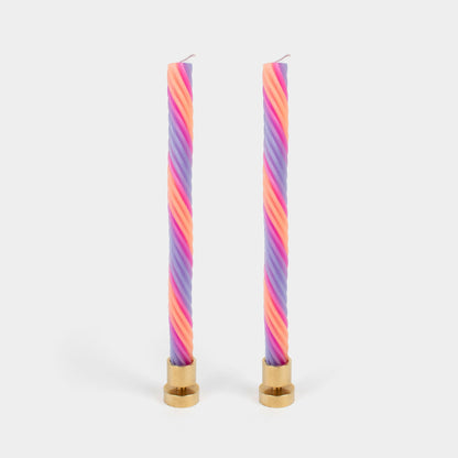 Rope Candles - Orange, Pink &amp; Lavender (2 pack)
