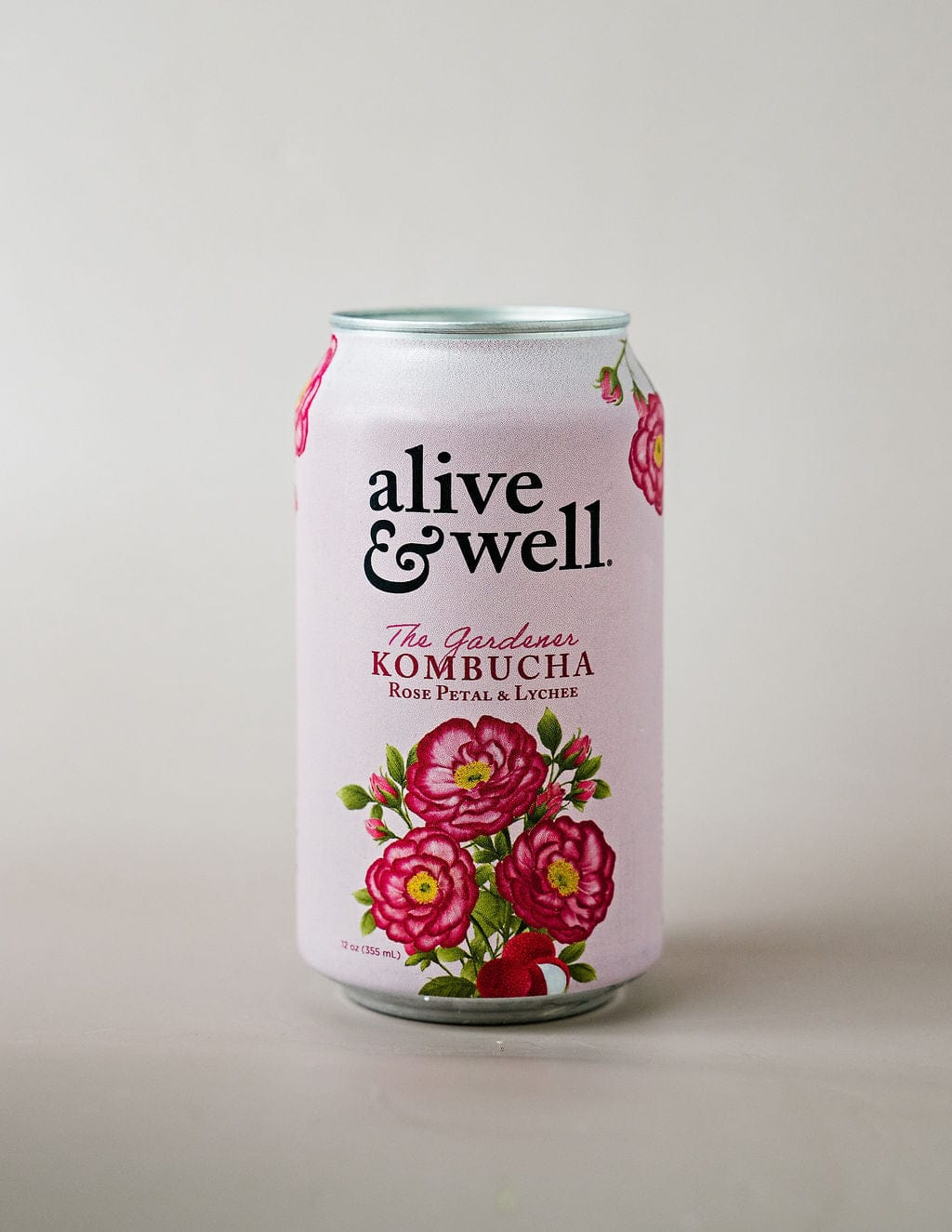 Alive &amp; Well Kombucha Kombucha Rose Petal &amp; Lychee Kombucha