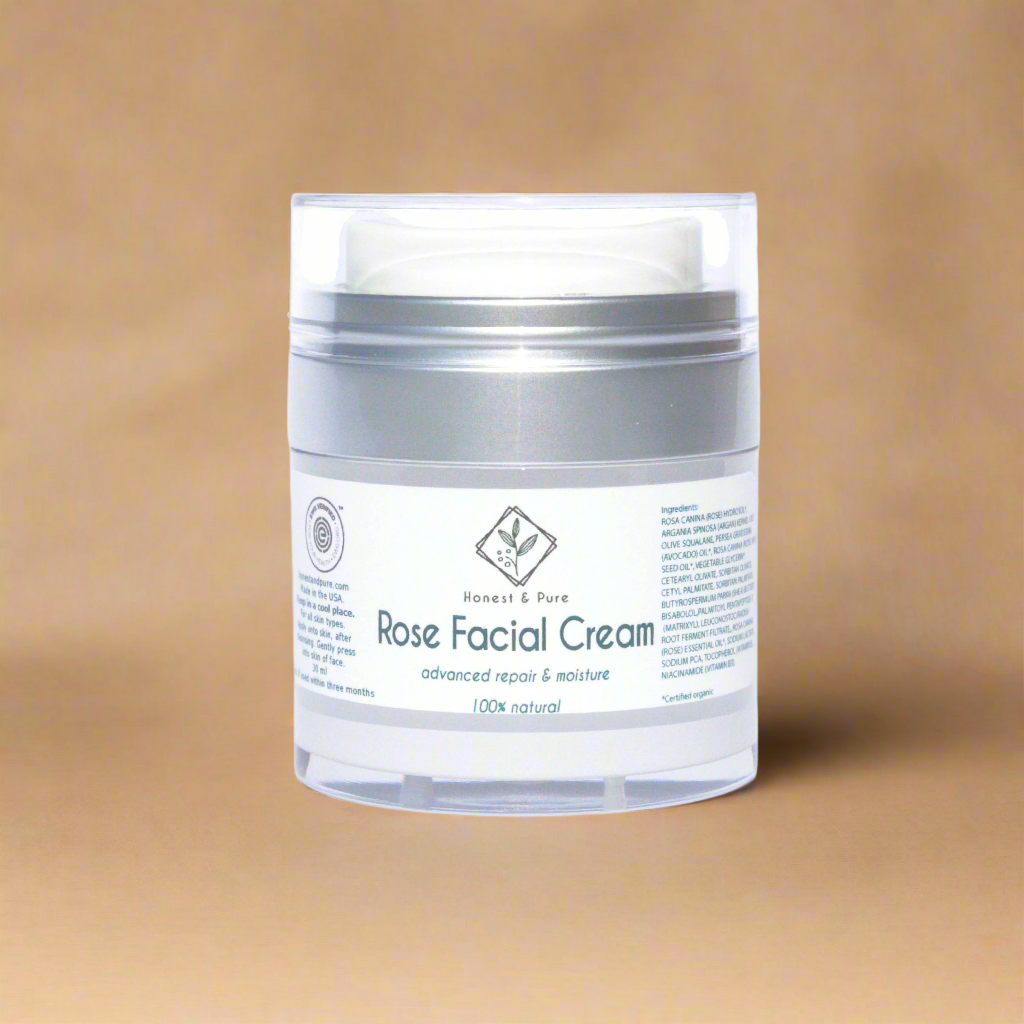 Rose Facial Cream jar on a white background