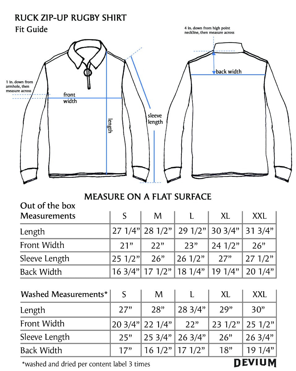 Ruck Zip-Up Rugby Shirt - My American Goods