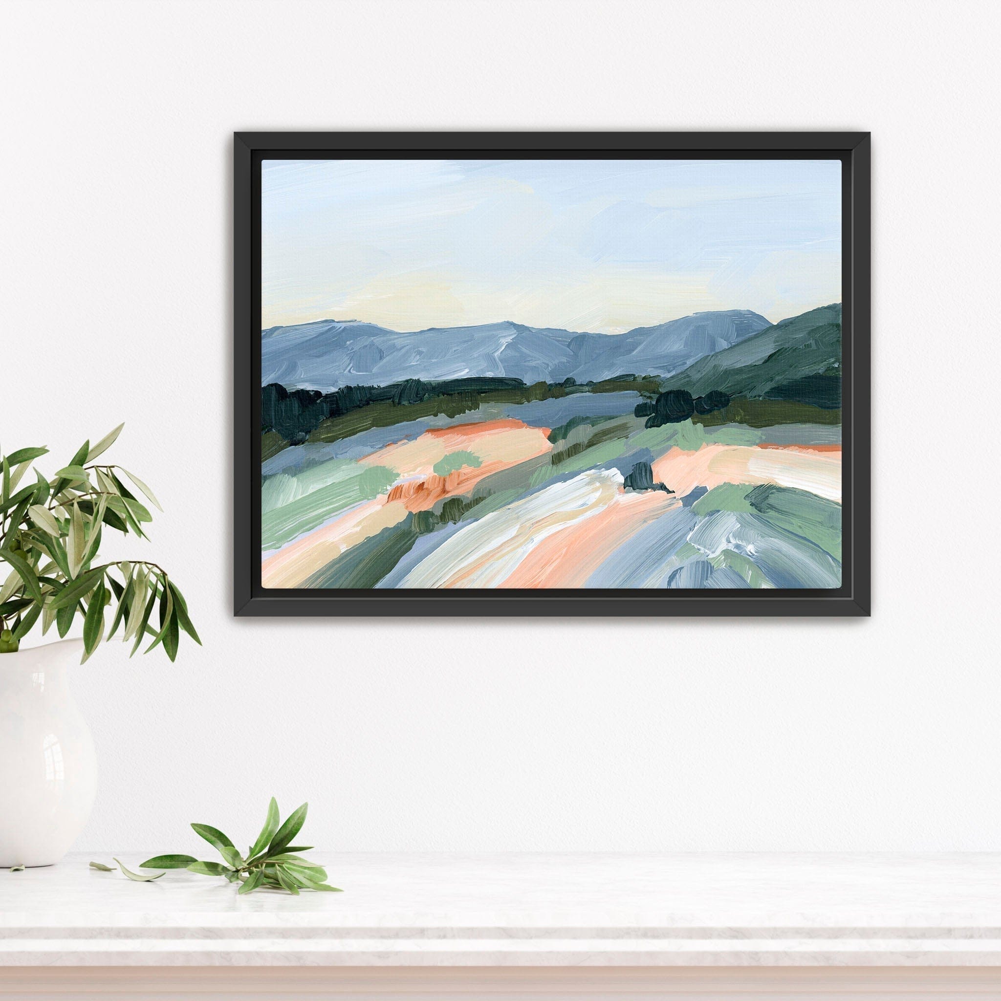 Katie Garrison Art Print Stretched Canvas / 8x10 in / Black Frame "Run to the Mountains" Art Print