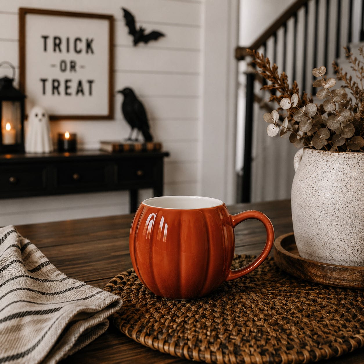 Gia Roma Coffee Mug Rust Orange Pumpkin Mug