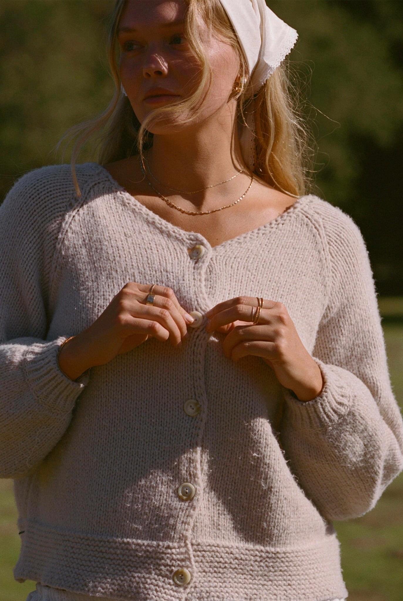 Ryan Tan Button-Down Cardigan