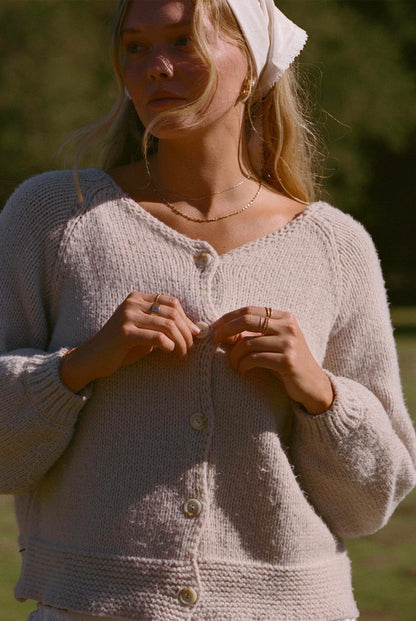 Ryan Tan Button-Down Cardigan