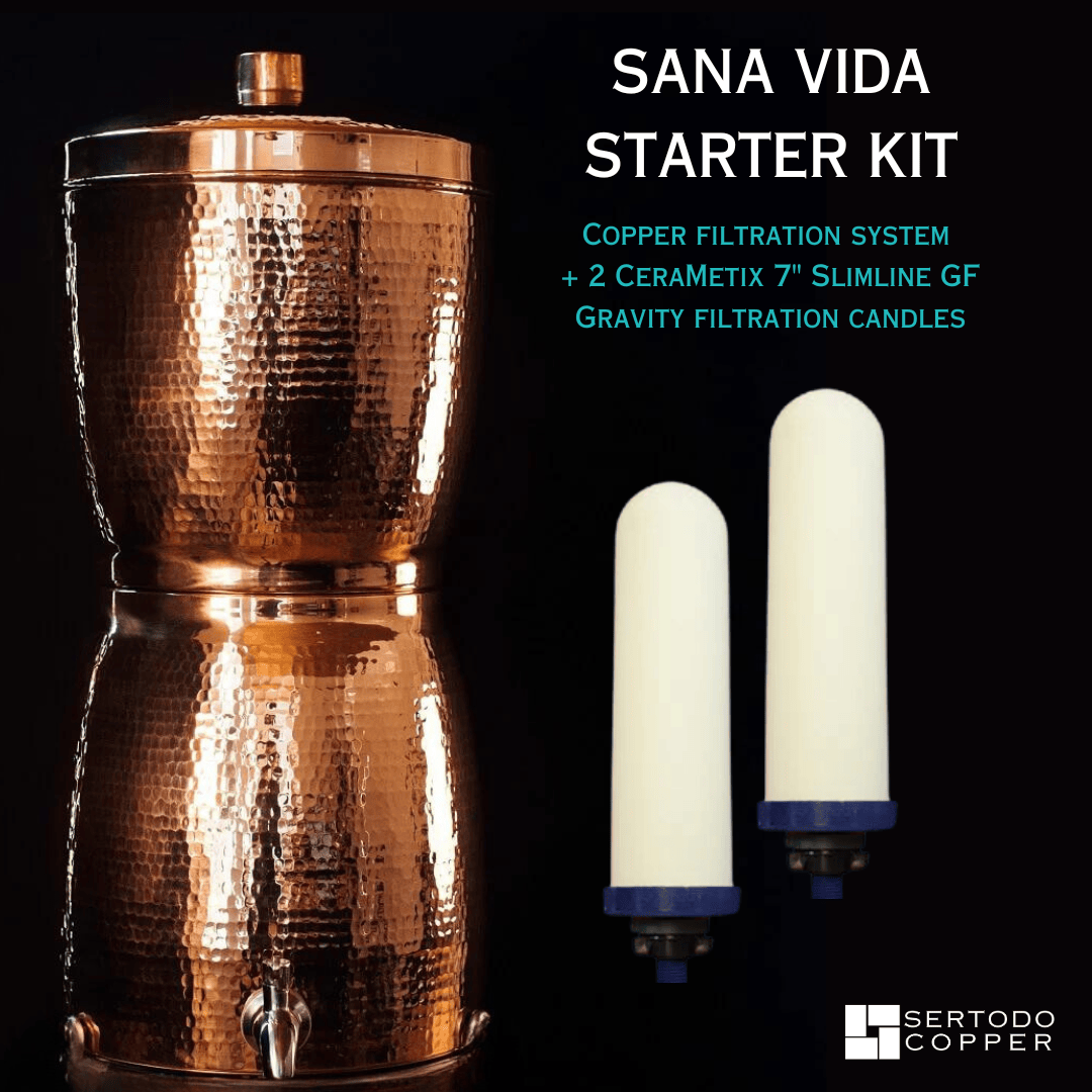 Sertodo Water Dispensers Starter Kit Sana Vida Copper Water Filtration Systems