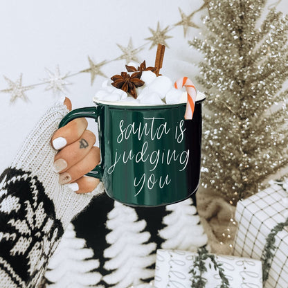 Gia Roma Coffee Mug, Santa is Judging Mug