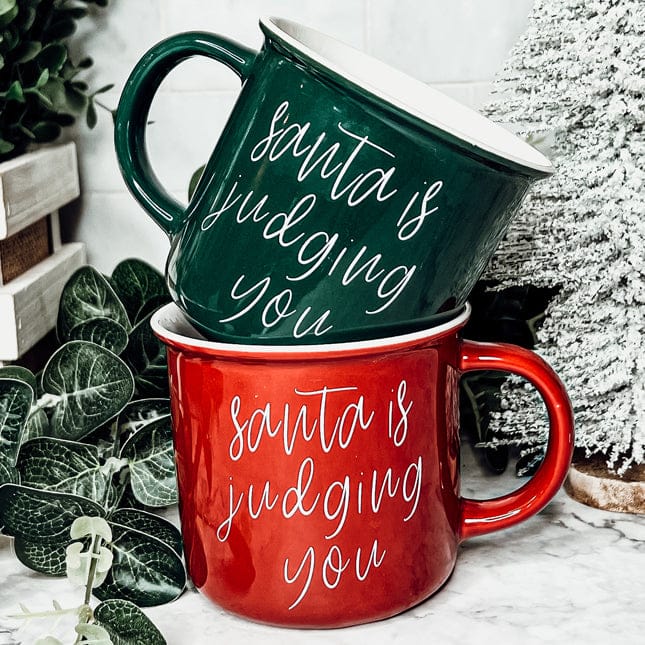 Gia Roma Coffee Mug, Santa is Judging Mug