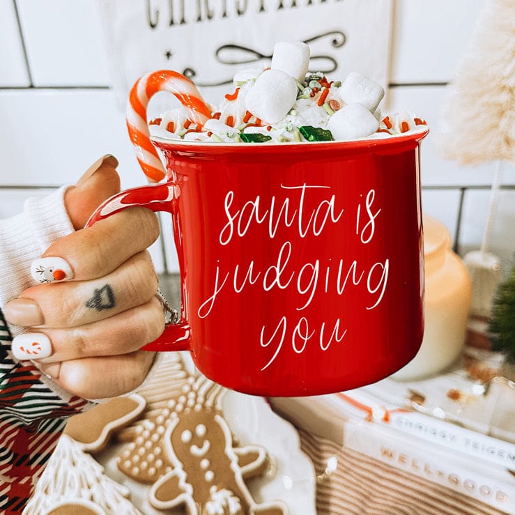 Gia Roma Coffee Mug, Santa is Judging Mug