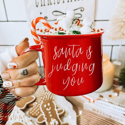 Gia Roma Coffee Mug, Santa is Judging Mug