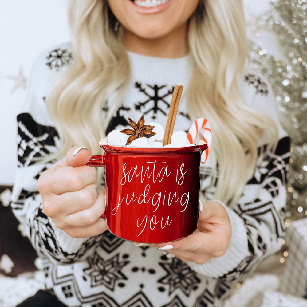 Gia Roma Coffee Mug, Santa is Judging Mug