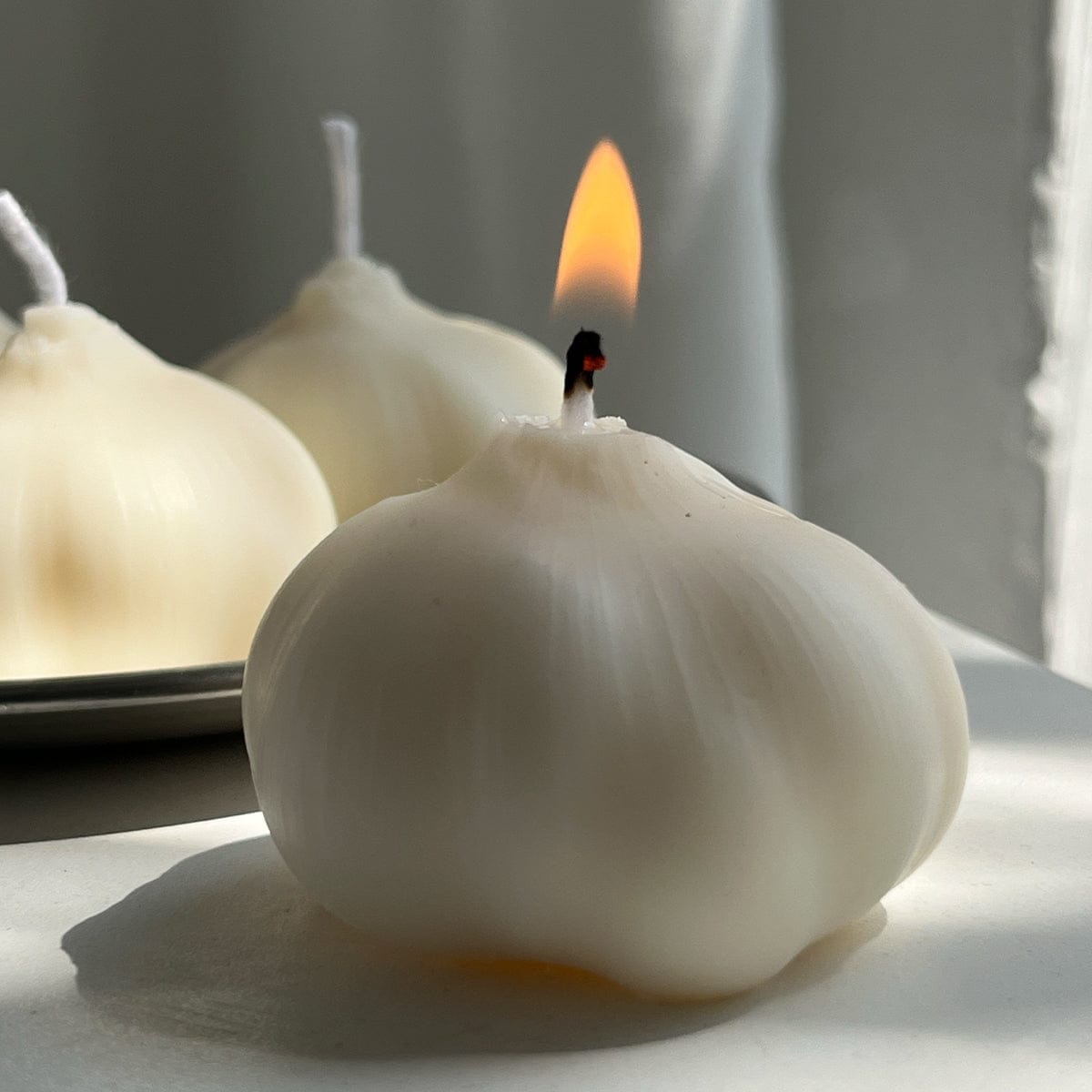Scandles Farmers Markets White / Unscented (Natural Soy) / Single Garlic Garlic Candle