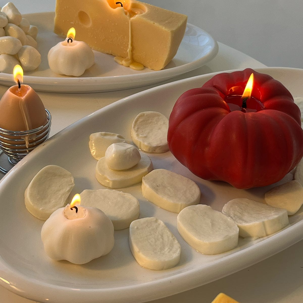 Scandles Farmers Markets White / Unscented (Natural Soy) / Single Garlic Garlic Candle