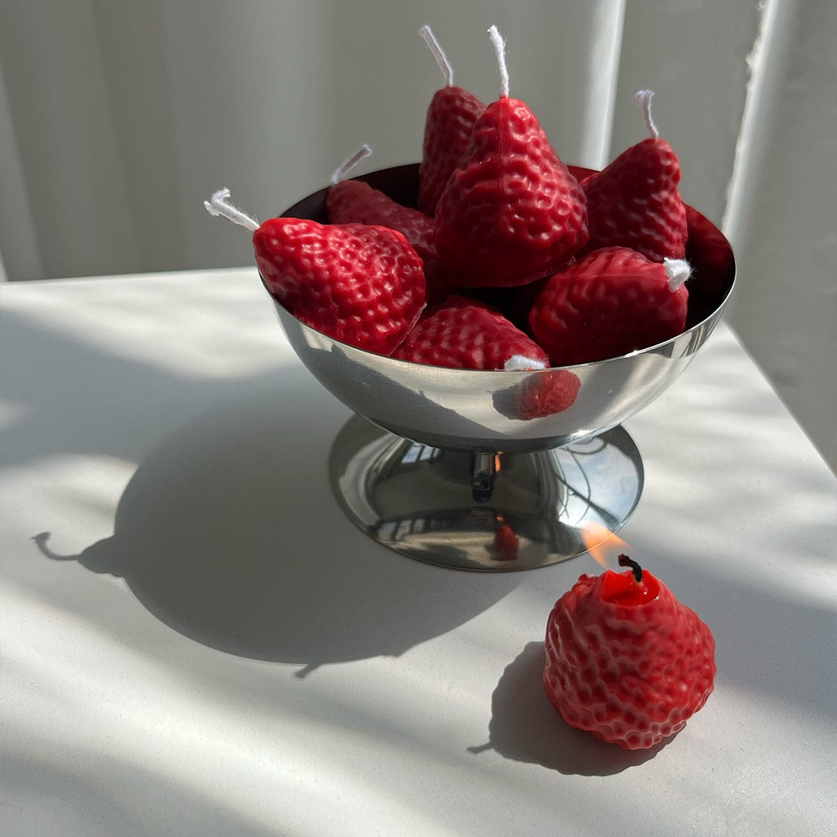 Scandles Farmers Markets Red / Berry / 8 Pack Strawberry Candles - 8 Pack
