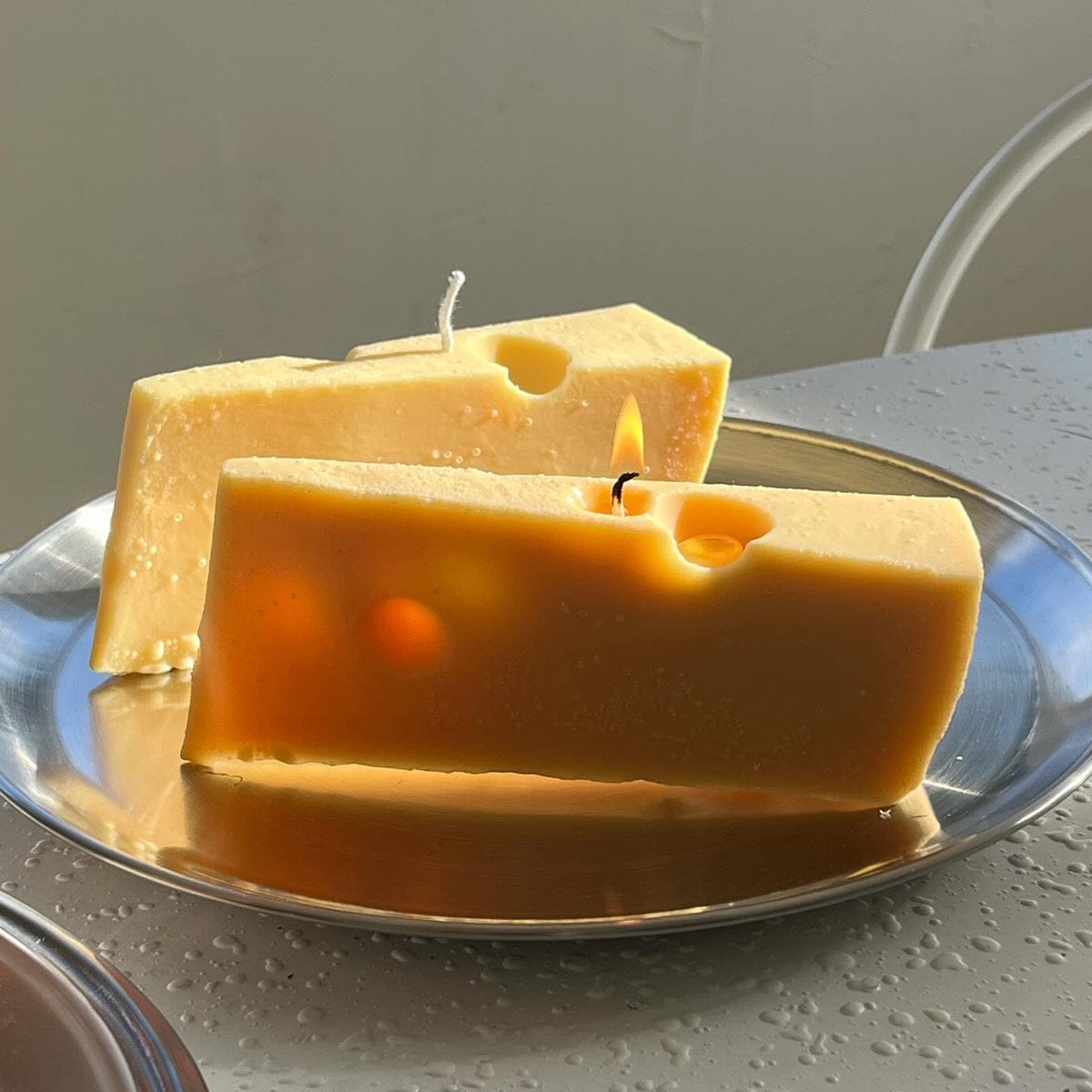 Scandles Farmers Markets Yellow / Unscented (Natural Soy) / Single Cheese Swiss Cheese Candle