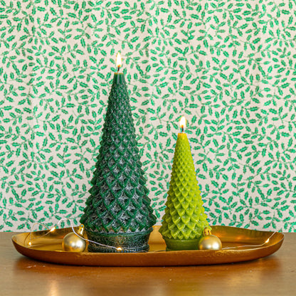 Accent Sculpted Tree Candle - Winterberry Frost